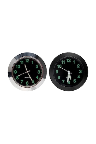 Araba Saati Gece Lambası Elektronik Saat Araba Dekorasyon Siyah