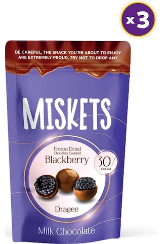 Sütlü Çikolatalı Böğürtlen 80 Gr X 3 Adet