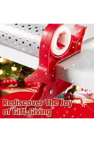 Willowhaven 2 Adet Kırmızı Entegre Bantlı Sarma Kağıdı Tutucu, Masa Kelepçesi, Hediye Paketleme Aleti Diğer