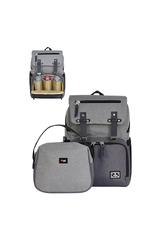 Stylo Working Mothers Bag Bebek Bakım Sırt Çantası Füme