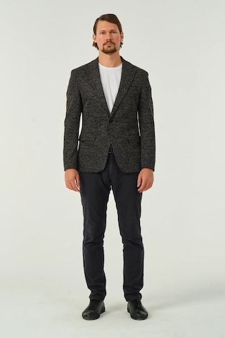 Bonesti Erkek Slim Fit Blazer Ceket Siyah Desenli