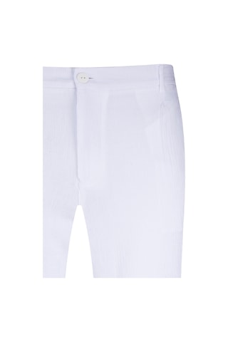 Hatemoğlu Beyaz Regular Fit Yandan Cepli 100% Pamuk Jogger Pantolon
