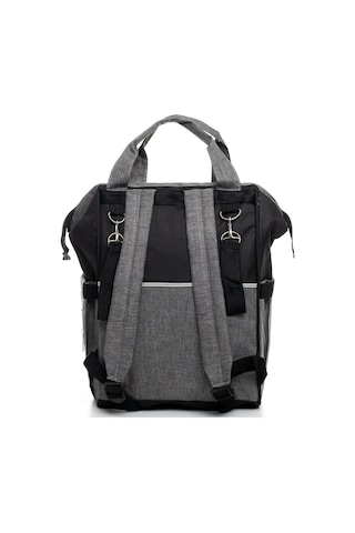 U.S.F Lüx Fonksiyonel Anne Bebek Bakım Sırt Çantası Açık Gri - Siyah