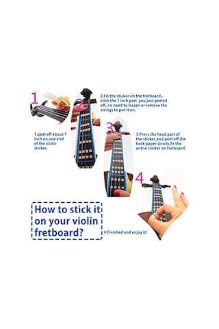 BONSON F8 MODEL 1/2 BOY KEMANLAR İÇİN YAPIŞTIRMA NOTA STİCER