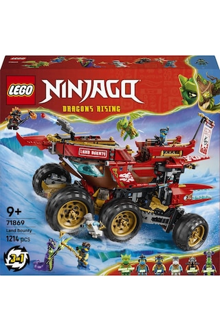 LEGO® NINJAGO® Kara Gemisi 71869 - 9 Yaş ve Üzeri Çocuklar için 3 Araç ve 6 Minifigür İçeren Oyuncak Yapım Seti (1214 Parça)