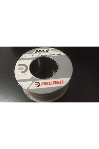 Reçber Rg 59 U/6 Phy-pvc Cu/cu Bakır Anten Kablosu 100 Mt 307056