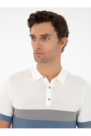 Mavi Slim Fit Polo Yaka Keten Karışımlı Triko T-shirt
