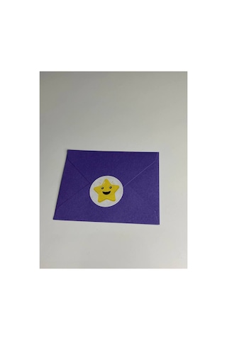 Yıldız Gülücük Etiketi Yuvarlak Mat Çıkartma Cute Round Sticker 3 Cm 95 Adet Çok Renkli