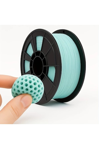 Techbloom 1 Adet Tpu 3d Yazıcı Filamenti 1 75mm Light Cyan Hızlı 85a Tpu 200g Esnek Filament Hızlı Yazdırma İçin