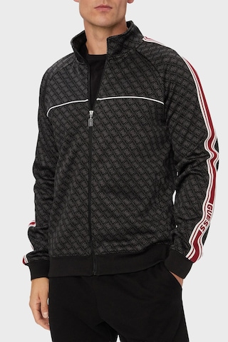 Guess Parimo 4g Logolu Relaxed Fit Dik Yaka Fermuarlı Sweat Z6yq16k4620 Erkek Sweat Z6yq16 K4620 Fj9n Siyah