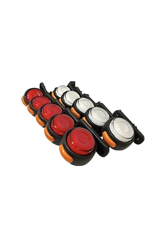 10 Adet Neon Ledli Takoz Lamba 12-24 Volt Kırmızı-beyaz