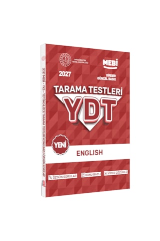 2027 Yks-ydt Mebi-ogm İngilizce Özgün Tarama Testleri Kitabı A4 Boyut Renkli Görsel Baskı Ücreti