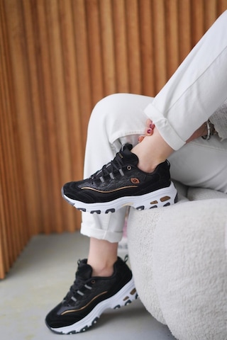 Tuğba Ortopedi 049 Kadın Rahat Sneaker Siyah/altın