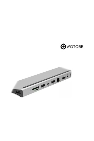 Macbook Uyumlu Usb Type-c Girişli 11 Portlu Hdmı Usb Vga Pd Sd Dönüştürücü