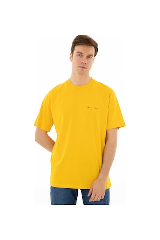 AR-MA Arma Erkek Oversize Bisiklet Yaka Tişört Y25344403101 Sarı