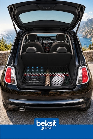 Beksit Drıve - Fiat, Alfa Romeo, Maserati Model Özel Renkli Tasarım Bagaj Sabitleme Filesi (40x60 cm) (İtalya)