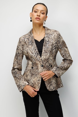 Ekol Kadın Leopar Desenli Tek Düğme Ceket 1048 Leopar LEOPAR
