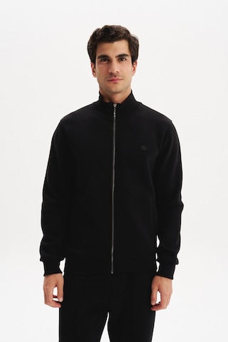 AR-MA Arma Erkek Örme Sweatshirt Regular Fit 3 İplik Basic Dik Yaka Tam Fermuarlı Cepli %70 Pamuk %30 Polyester K30324650702 Siyah
