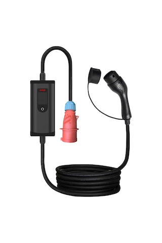 Mioji Mio FC22 3.5/22Kw 16/32A 2.4 Lcd Ekran Ip65 Suya Dayanıklı Taşınabilir Elektrikli Araç Şarj Cihazı + Dönüştürücü Fiş