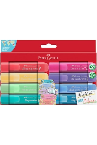 Faber-castell Fosforlu Kalem Seti, 8 Li, Pastel Renkler, Kutulu, Diğer