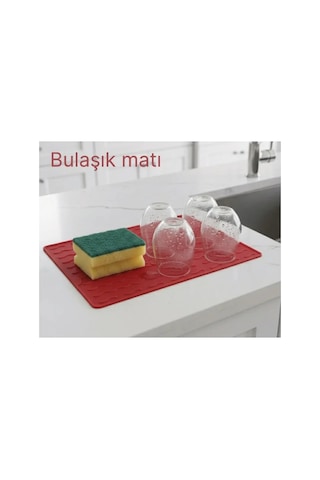 Silikon Bulaşık Kurulama Matı 30 40 Cm Gıdaya Uygun Uzun Ömürlü 5324 -