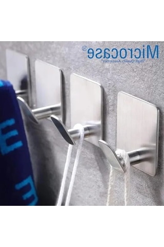 Yapışkanlı Paslanmaz Çelik Askılık, Metal Eşya Havluluk Seti 12 Izgara