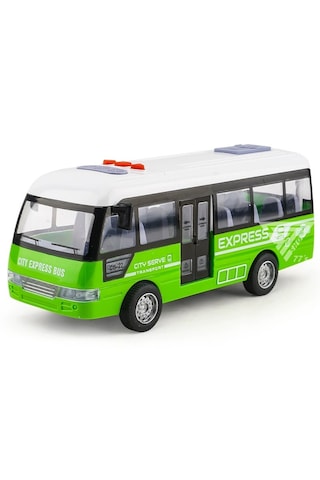 Yeşil Mini Ekspres Otobüs Oyuncağı Açık Yeşil