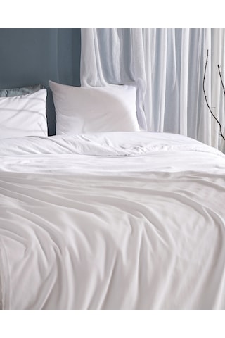 Madame Coco Marly Tek Kişilik %100 Pamuk Penye Lastikli Nevresim Takımı - Beyaz 8684427198872 Beyaz