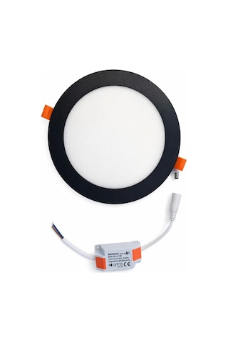 Şahnet 12w Slim Led Panel Spot Sıva Altı Downlight - Siyah Kasa 3000k Sarı Gömme Tavan Lambası