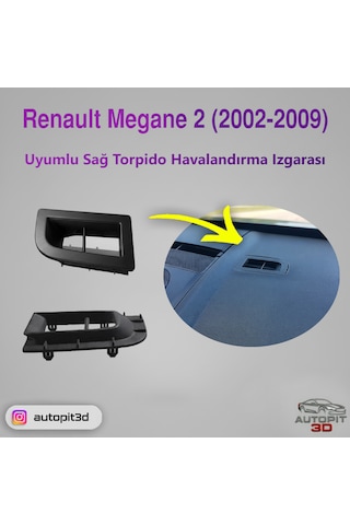 Renault Megane 2 2002-2009 Uyumlu Sağ Torpido Havalandırma Izgarası