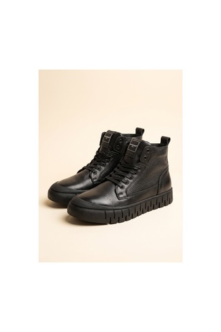 Bafaş Ayakkabı 038601 Siyah Hakiki Dana Derisi Bilekli Erkek Sneaker