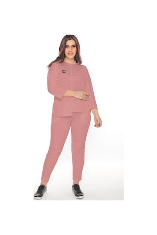 Lady Majestic Cotton 1. Kalite Büyük Beden Özel Tasarım Eşofman Takımı A.mercan Mercan