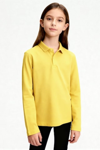 Tommylife Sarı Polo Yaka Basic Uzun Kollu Erkek Çocuk T-shirt - 11170 SARI