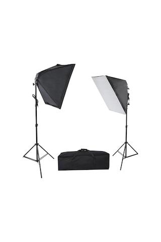 Deyatech 50 x 70 CM 5 Duylu 2'li Kit Softbox + 1.8 M x 2 Işık Ayağı + Çanta