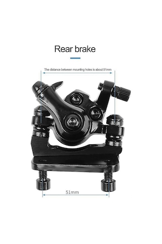 Reedark 8/10 İnç Scooter İçin Alüminyum Elektrikli Scooter Disk Freni, Siyah Ön Fren Gümüş