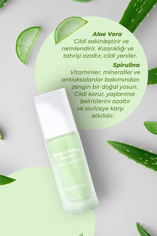 Muldream Deep Calming Aloe ve Spirulina Serum 40 ML