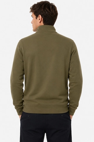 Lacoste High Neck Zip-up Print Unisex Sweatshirt Fermuarlı Yüksek Yaka Pamuklu Sweatshirt Yeşil
