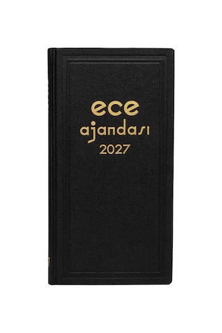 Ece Ajandası Asya 2027 - 17x33 Klasik Ciltli Ticari Ajanda - Kasa Ajandası Siyah Ece Ajandası Asya 2027 - 17x33 Klasik Ciltli Ticari Ajanda - Kasa Ajandası Siyah