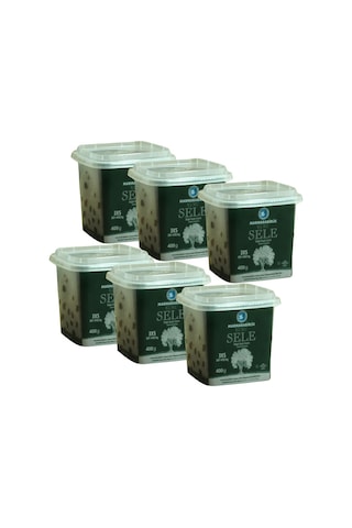 Marmarabirlik Kuru Sele 381-410 KB 3XS Siyah Zeytin Kutu 6 x 400 G