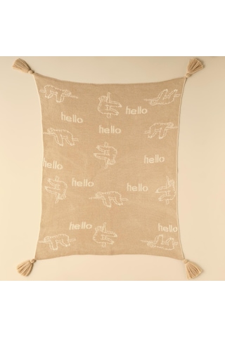 Bella Maıson Sloth Hayvan Baskılı%100 Battaniye, Bej, 100x120 Cm Sku: Smg8690010039408 Diğer