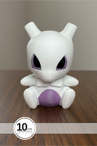 Pokemon Chibi Stili Mewtwo Masa Figürü 10cm Pokemon Koleksiyon İçin Figür / Oyuncak