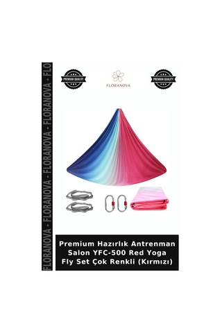 Premium Hazırlık Antrenman Salon Yfc-500 Red Yoga Fly Set Çok Renkli Kırmızı