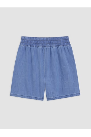 Lcwaıkıkı Petite Mavi Beli Lastikli Kadın Jean Şort