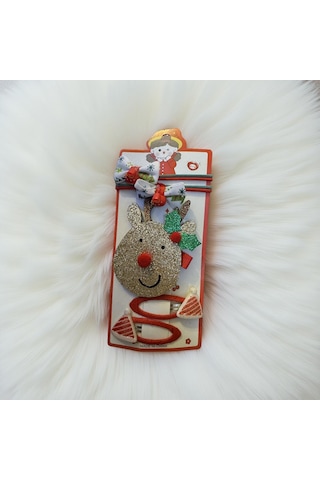 Noel Geyik 4'lü Toka Seti Christmas Hair Clip Set-210 Kırmızı