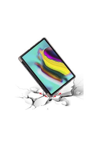 Galaxy Tab A7 10.4 T500 2020 Kılıf Uyumlu Zore Tri Folding Kalem Bölmeli Standlı Kılıf-açık Yeşil Tablet Kılıfı