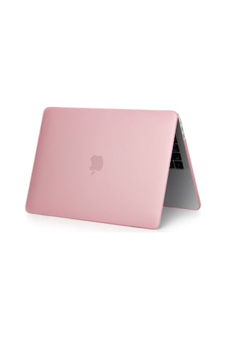 Arabulalaca Apple Uyumlu MacBook Air 13" A1932 Mat Doku Hardcase Kılıf Pembe