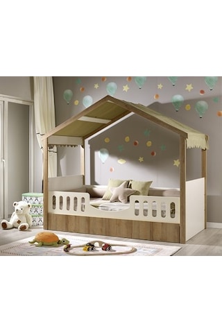 Meltem Kids Mia Çocuk Odası Montessori Karyola 100 x 200 CM Beyaz