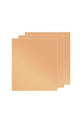 Jeemson 3 Adet Bakır Renkli Barbeque Izgarası Matı - 260 C Isı Dayanıklı, Yemek Tutmayan, Teflon Kaplı, Çok Amaçlı Izgara Ve Fırın Kiti Kahverengi