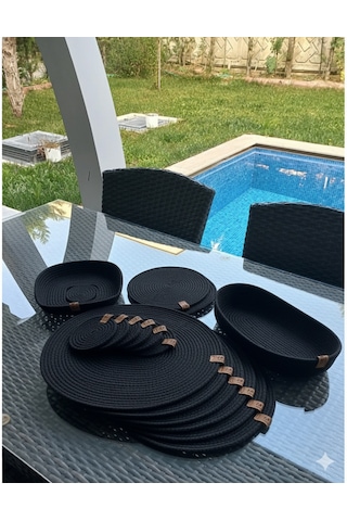 Supla Takımı, 6 Kişilik, Amerikan Servis Siyah
