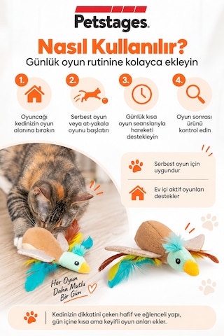 Petstages Flapperz Duck Catnipli Kedi Oyuncağı Peluş